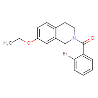 Chemical structure of 2-(2-bromobenzoyl)-7-ethoxy-1,2,3,4-tetrahydroisoquinoline - CSSB00105849027