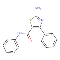 Chemical structure of 2-amino-N,4-diphenyl-1,3-thiazole-5-carboxamide - CSSB00025744196
