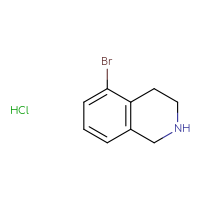 Chemical structure of 5-bromo-1,2,3,4-tetrahydroisoquinoline hydrochloride - CSSB00000756787
