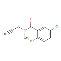 Chemical structure of 5-chloro-2-fluoro-N-methyl-N-(prop-2-yn-1-yl)benzamide - CSSB00013047737