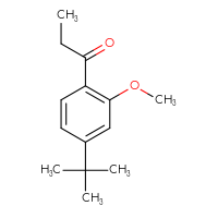 Chemical structure of 1-(4-tert-butyl-2-methoxyphenyl)propan-1-one - CSSB20813961786