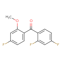 Chemical structure of (2,4-difluorophenyl)(4-fluoro-2-methoxyphenyl)methanone - CSSB02231349030