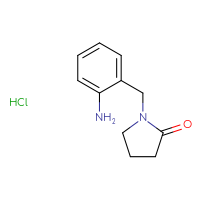Chemical structure of 1-[(2-aminophenyl)methyl]pyrrolidin-2-one hydrochloride - CSSB00000744085