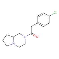 Chemical structure of 2-(4-chlorophenyl)-1-{octahydropyrrolo[1,2-a]pyrazin-2-yl}ethan-1-one - CSSB00092353908