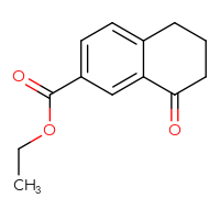 Chemical structure of ethyl 8-oxo-5,6,7,8-tetrahydronaphthalene-2-carboxylate - CSSB00010011070