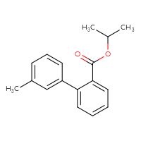 Chemical structure of propan-2-yl 3'-methyl-[1,1'-biphenyl]-2-carboxylate - CSSB01388821060