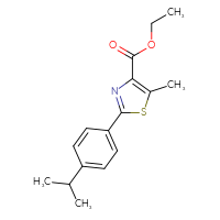 Chemical structure of ethyl 5-methyl-2-[4-(propan-2-yl)phenyl]-1,3-thiazole-4-carboxylate - CSSB00050501962