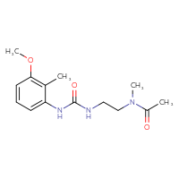 Chemical structure of N-(2-{[(3-methoxy-2-methylphenyl)carbamoyl]amino}ethyl)-N-methylacetamide - CSSB21432498292
