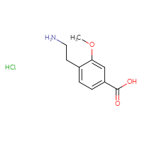 Chemical structure of 4-(2-aminoethyl)-3-methoxybenzoic acid hydrochloride - CSSB00102665814