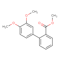 Chemical structure of methyl 3',4'-dimethoxy-[1,1'-biphenyl]-2-carboxylate - CSSB00138415344