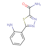 Chemical structure of 5-(2-aminophenyl)-1,3,4-thiadiazole-2-carboxamide - CSSB06643287040