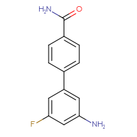 Chemical structure of 3'-amino-5'-fluoro-[1,1'-biphenyl]-4-carboxamide - CSSB00127187310