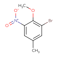 Chemical structure of 1-bromo-2-methoxy-5-methyl-3-nitrobenzene - CSSB00011162418