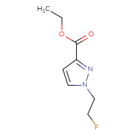 Chemical structure of ethyl 1-(2-fluoroethyl)-1H-pyrazole-3-carboxylate - CSSB00010984639