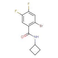 Chemical structure of 2-bromo-N-cyclobutyl-4,5-difluorobenzamide - CSSB00087811334