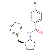 Chemical structure of N-[(1R,2S)-2-benzylcyclopentyl]-4-bromobenzamide - CSSB21432471254
