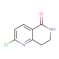 Chemical structure of 2-chloro-5,6,7,8-tetrahydro-1,6-naphthyridin-5-one - CSSB00009858568