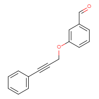 Chemical structure of 3-[(3-phenylprop-2-yn-1-yl)oxy]benzaldehyde - CSSB00003287722