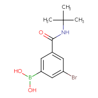 Chemical structure of [3-bromo-5-(tert-butylcarbamoyl)phenyl]boronic acid - CSSB00020834526