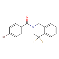 Chemical structure of 2-(4-bromobenzoyl)-4,4-difluoro-1,2,3,4-tetrahydroisoquinoline - CSSB02074688589