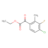 Chemical structure of ethyl 2-(4-chloro-3-fluoro-2-methylphenyl)-2-oxoacetate - CSSB20813994044