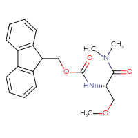 Chemical structure of (9H-fluoren-9-yl)methyl N-[(1S)-1-(dimethylcarbamoyl)-2-methoxyethyl]carbamate - CSSB21043422661