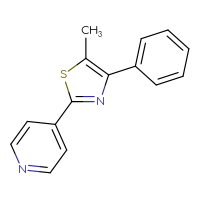 Chemical structure of 4-(5-methyl-4-phenyl-1,3-thiazol-2-yl)pyridine - CSSB00103158196