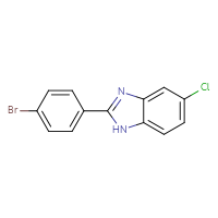 Chemical structure of 2-(4-bromophenyl)-5-chloro-1H-1,3-benzodiazole - CSSB00000388101