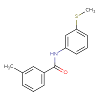 Chemical structure of 3-methyl-N-[3-(methylsulfanyl)phenyl]benzamide - CSSB00046213288