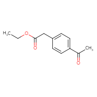 Chemical structure of ethyl 2-(4-acetylphenyl)acetate - CSSB00000739171