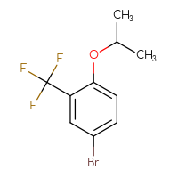Chemical structure of 4-bromo-1-(propan-2-yloxy)-2-(trifluoromethyl)benzene - CSSB00010187425