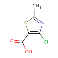 Chemical structure of 4-chloro-2-methyl-1,3-thiazole-5-carboxylic acid - CSSB00015705638