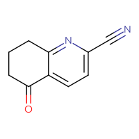 Chemical structure of 5-oxo-5,6,7,8-tetrahydroquinoline-2-carbonitrile - CSSB00021448474