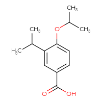 Chemical structure of 3-(propan-2-yl)-4-(propan-2-yloxy)benzoic acid - CSSB00034835182