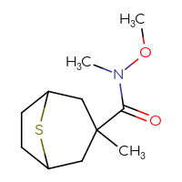 Chemical structure of N-methoxy-N,3-dimethyl-8-thiabicyclo[3.2.1]octane-3-carboxamide - CSSB01148880841