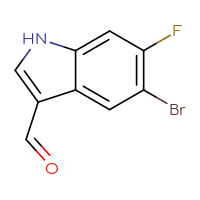 Chemical structure of 5-bromo-6-fluoro-1H-indole-3-carbaldehyde - CSSB00010067550