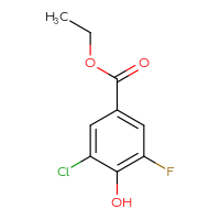Chemical structure of ethyl 3-chloro-5-fluoro-4-hydroxybenzoate - CSSB00010674366