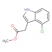 Chemical structure of methyl 2-(4-chloro-1H-indol-3-yl)acetate - CSSB00010009693