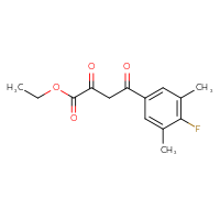 Chemical structure of ethyl 4-(4-fluoro-3,5-dimethylphenyl)-2,4-dioxobutanoate - CSSB21495861520
