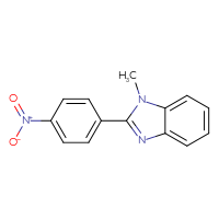 Chemical structure of 1-methyl-2-(4-nitrophenyl)-1H-1,3-benzodiazole - CSSB00027934079