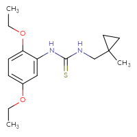 Chemical structure of 1-(2,5-diethoxyphenyl)-3-[(1-methylcyclopropyl)methyl]thiourea - CSSB02065986078