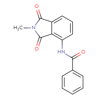 Chemical structure of N-(2-methyl-1,3-dioxo-2,3-dihydro-1H-isoindol-4-yl)benzamide - CSSB00121705903