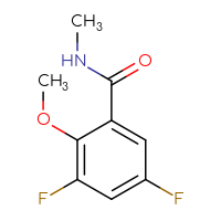 Chemical structure of 3,5-difluoro-2-methoxy-N-methylbenzamide - CSSB07073578344