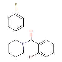 Chemical structure of 1-(2-bromobenzoyl)-2-(4-fluorophenyl)piperidine - CSSB01006127073