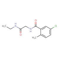 Chemical structure of 2-[(5-chloro-2-methylphenyl)formamido]-N-ethylacetamide - CSSB01998269754