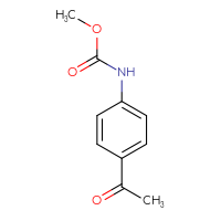 Chemical structure of methyl N-(4-acetylphenyl)carbamate - CSSB00000216164
