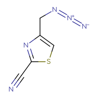 Chemical structure of 4-(azidomethyl)-1,3-thiazole-2-carbonitrile - CSSB02125861996