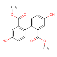 Chemical structure of 2,2'-dimethyl 4,4'-dihydroxy-[1,1'-biphenyl]-2,2'-dicarboxylate - CSSB06583918397
