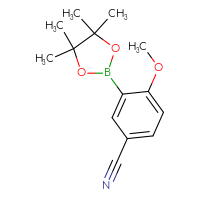 Chemical structure of 4-methoxy-3-(4,4,5,5-tetramethyl-1,3,2-dioxaborolan-2-yl)benzonitrile - CSSB00012359396