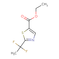 Chemical structure of ethyl 2-(1,1-difluoroethyl)-1,3-thiazole-5-carboxylate - CSSB00042013818